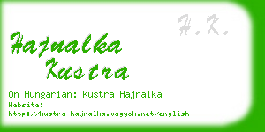 hajnalka kustra business card
